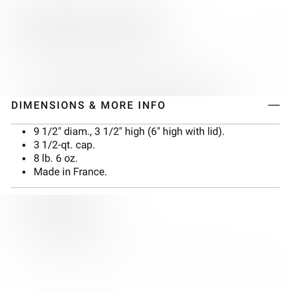 New Le Creuset Signature Enameled Cast Iron Sauteuse Pan in Cotton 3 1/2 Qt - Picture 9 of 9